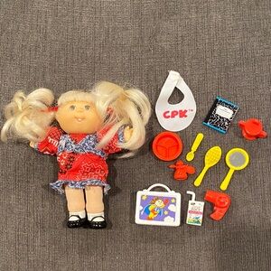 Vintage 1995 Mini Cabbage Patch Kids Baby Doll with Accessories  girls dolls kid